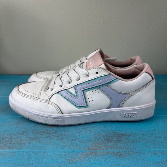 VANS White & Pink Lowland Cpmfy Cush Sneakers Womens Size 8,5 - Picture 4 of 10